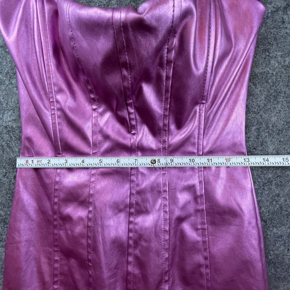 Blanc Clothing Corset Dress Medium Metallic Structured Slits Festival Barbie - Picture 3 of 9